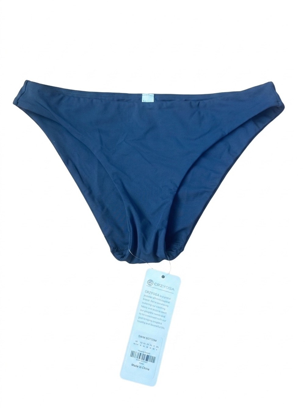 NWT CRZ YOGA Low Waisted Cheeky Bikini Swim Bottom Insignia Blue Women’s Size XS